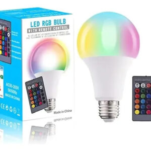 Ampolleta Colores Rgb 15W E27 Bombillo Control Remoto