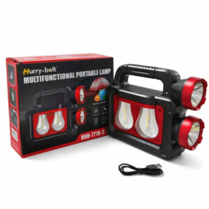 Linterna Con Foco Doble Panel Solar Portátil Recargable Usb